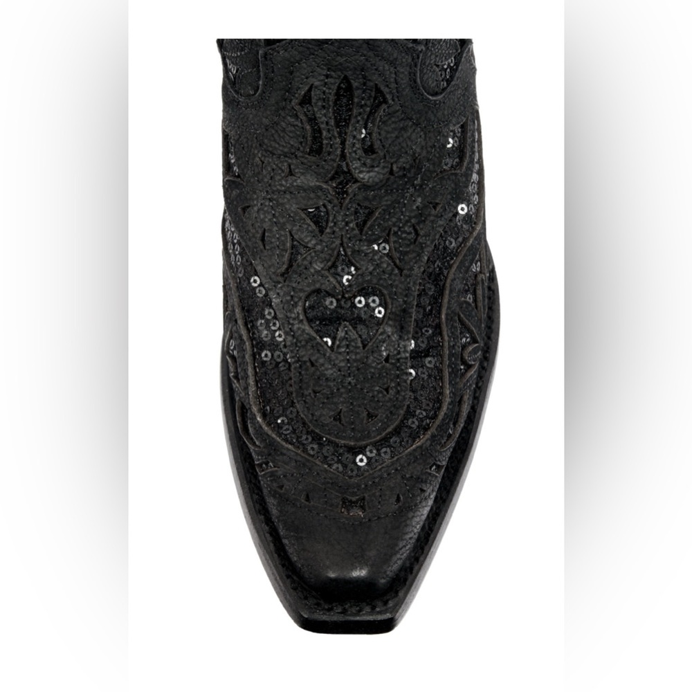 NWT JB DILLION Black Cutout Leather Western Boots